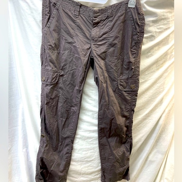 Converse one star Casual Cargo Pants - Gray ladies sz 4 - Picture 1 of 5